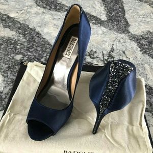 Badgley Mischka Midnight Blue Heels
